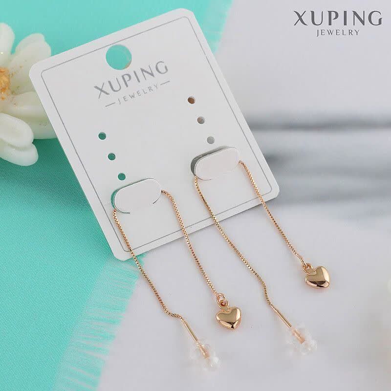 گوشواره بخیه ای قلبی ژوپینگ کد 2361 - خرید آنلاین از گالری آداس